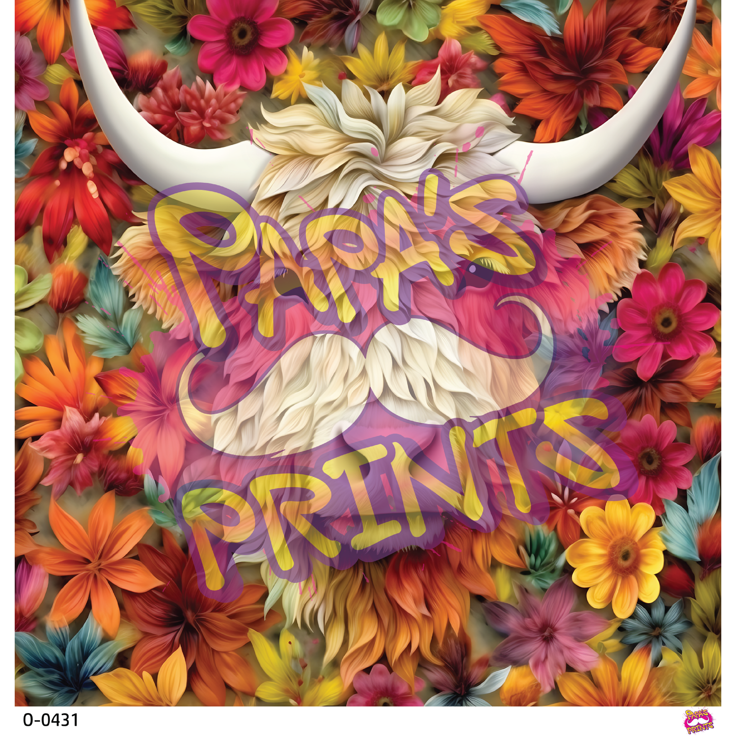 Bright Highland Cow 3D Vinyl