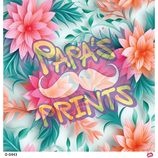 Pink and Orange Lilly 3D Vinyl