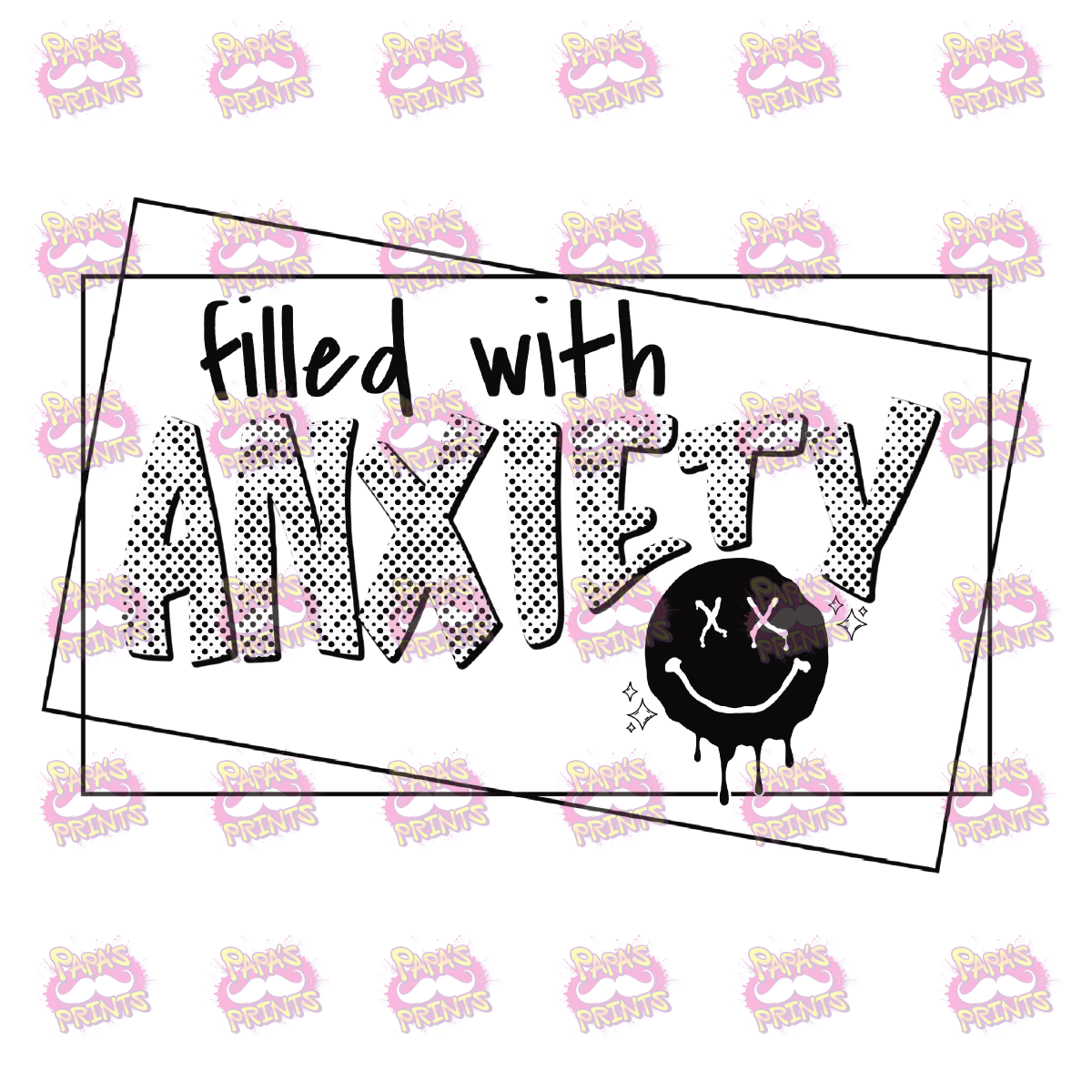 Filled With Anxiety Damn Good Decal