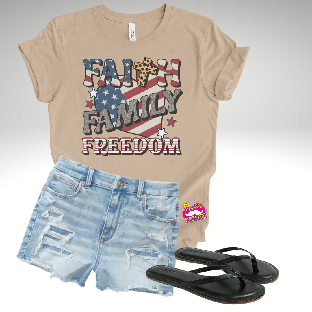 DTF Transfer - Faith Family Freedom