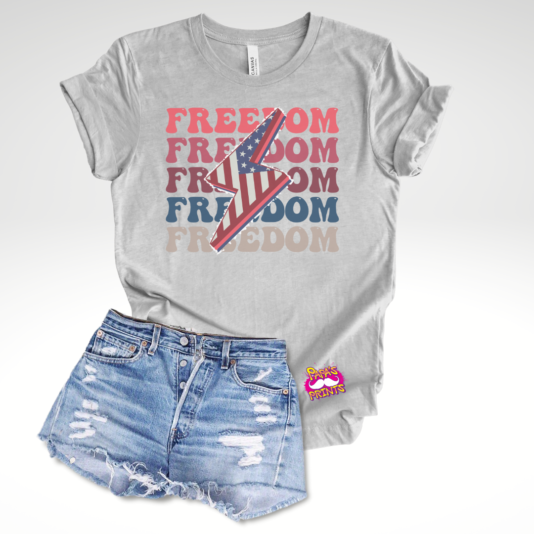 DTF Transfer - Freedom Lightening Bolt
