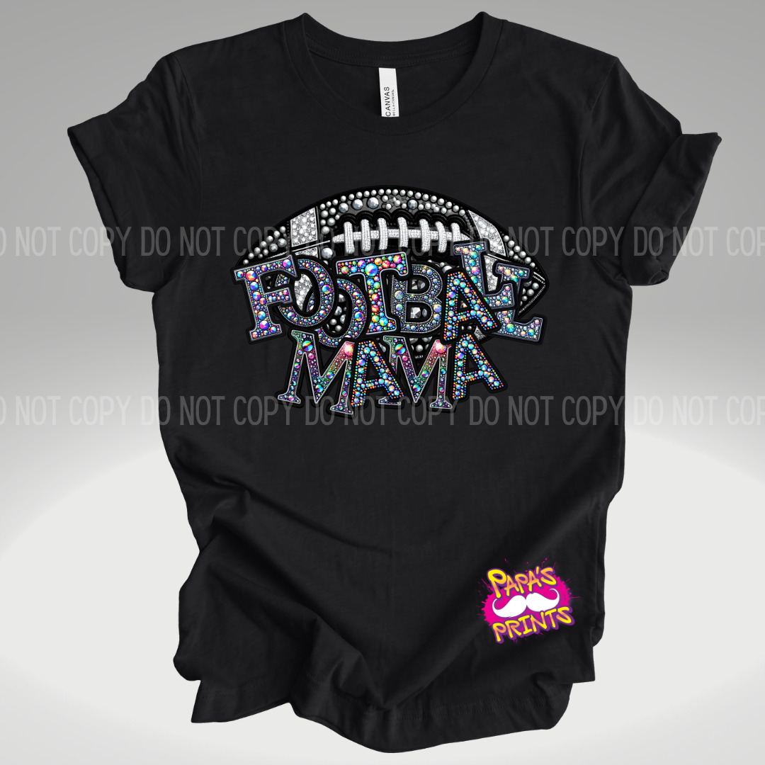 Bling Football Mama Tee