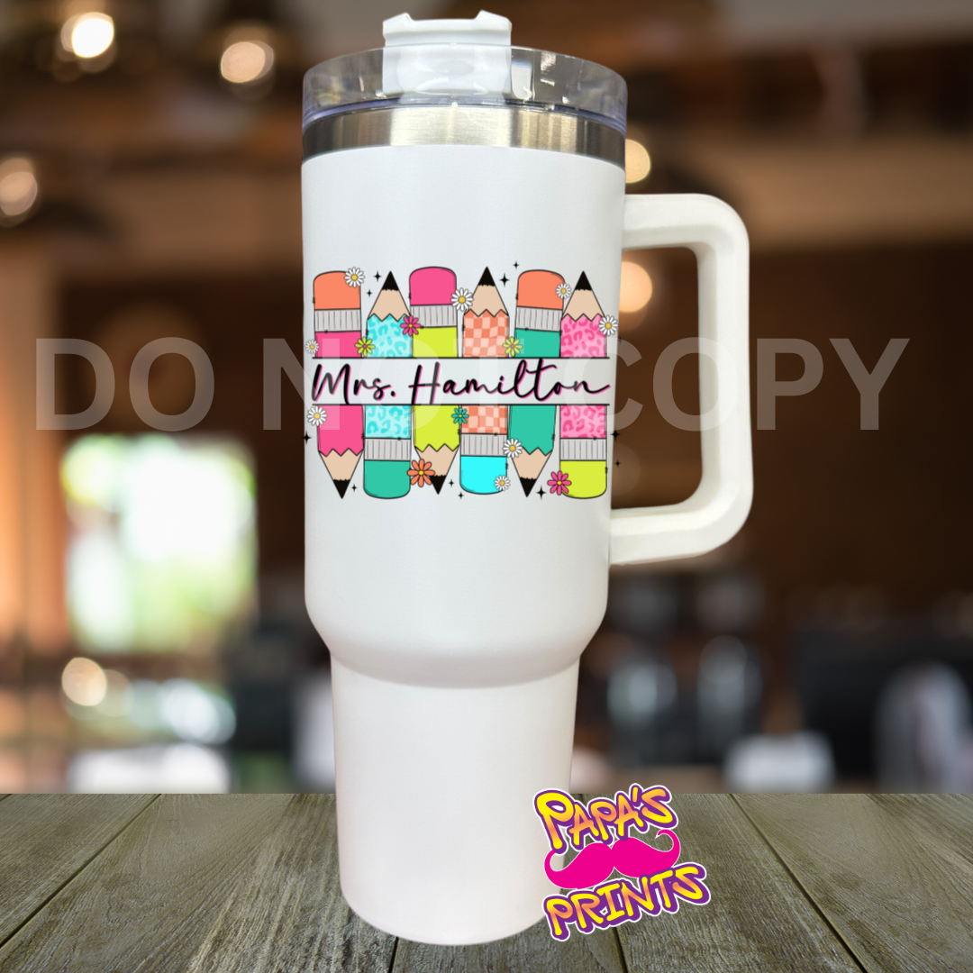 CUSTOM Pencil Tumbler