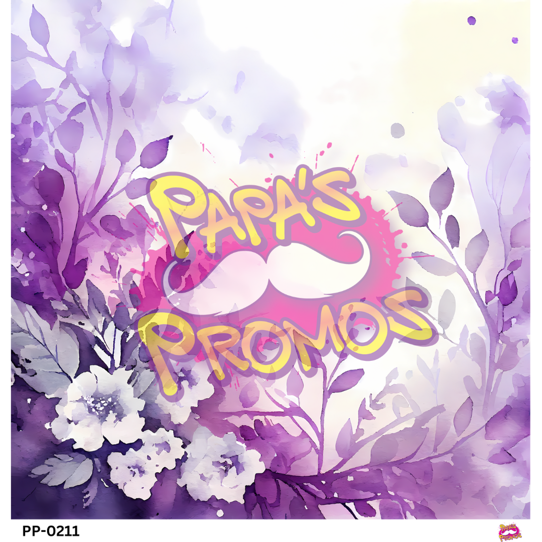 Purple Flowers Watercolor Vinyl