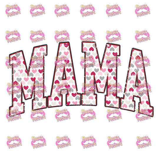 Mama University Distressed Valentines Hearts Damn Good Decal