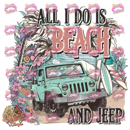 Beach and Jeep
