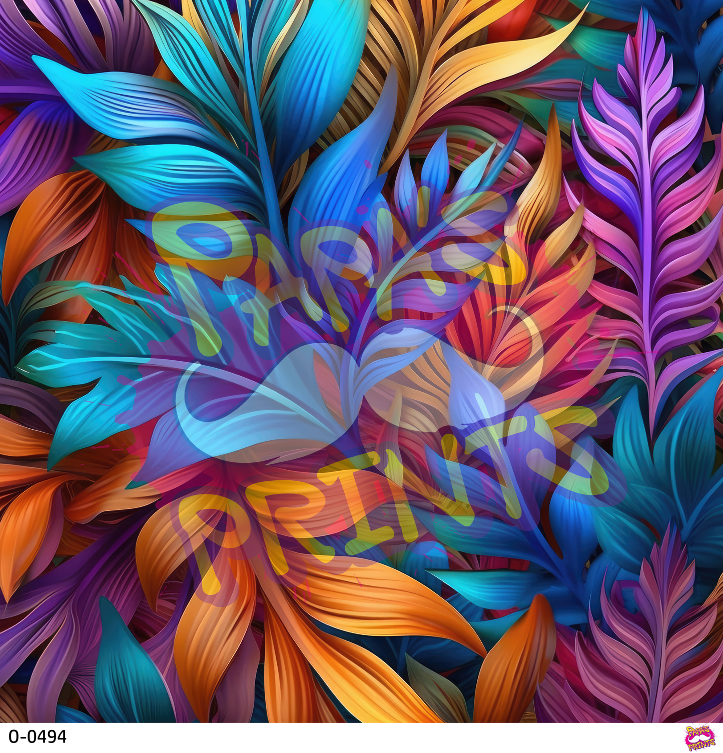 Colorful Tropical Leaves 3D Vinyl