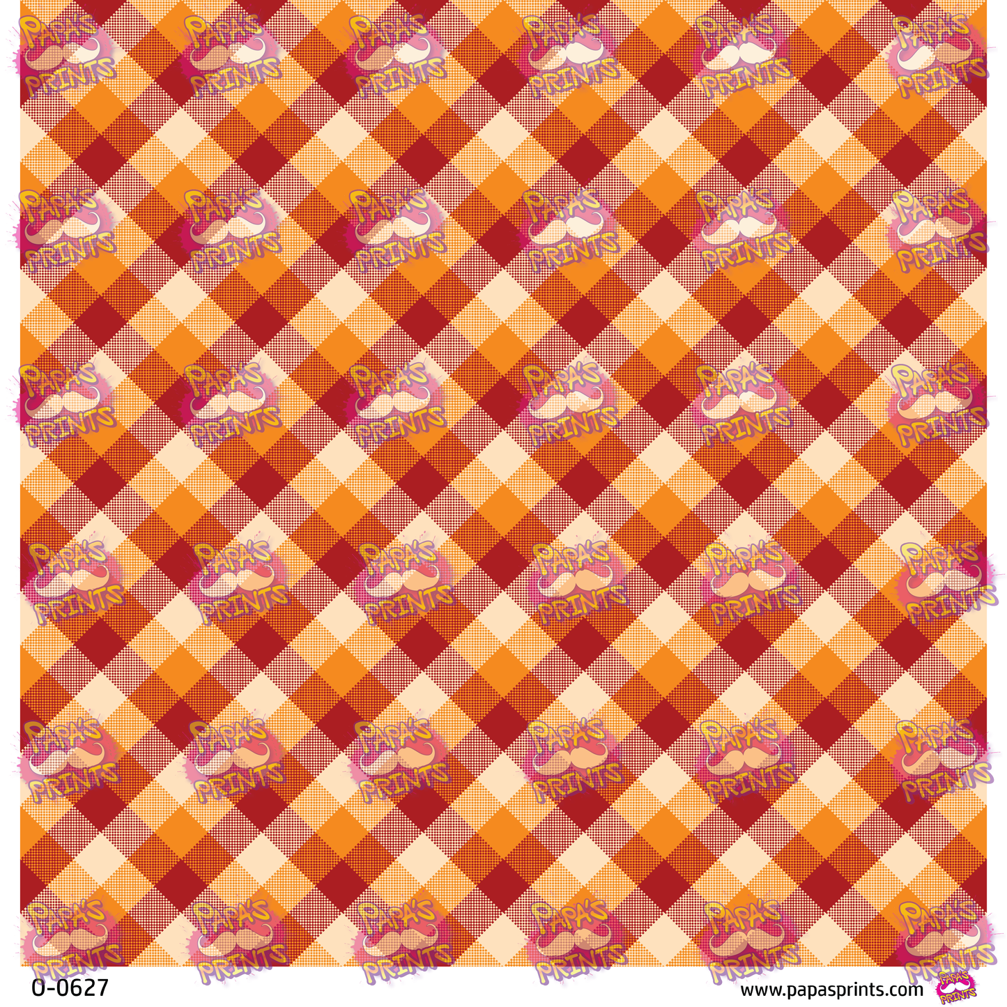 Orange and Yellow Fall Plaid Vinyl