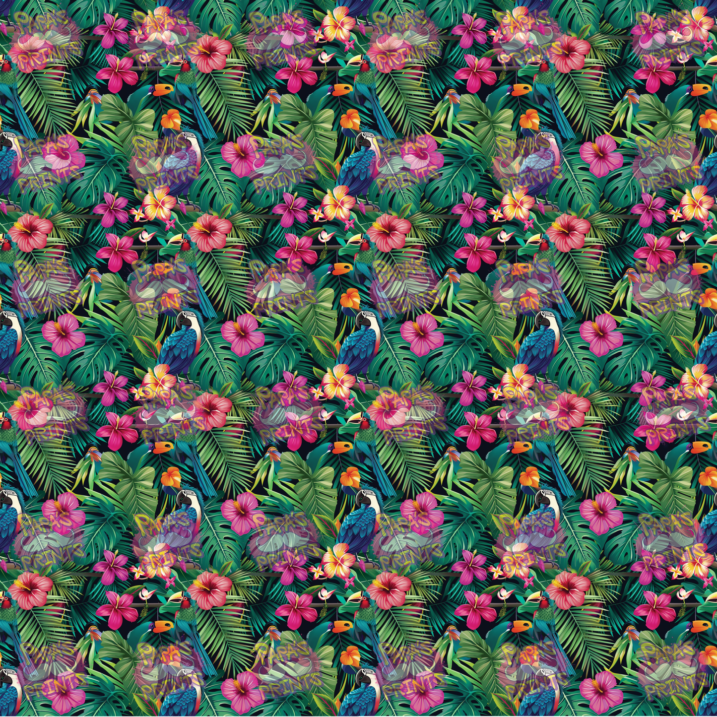 Parrots and Plumeria