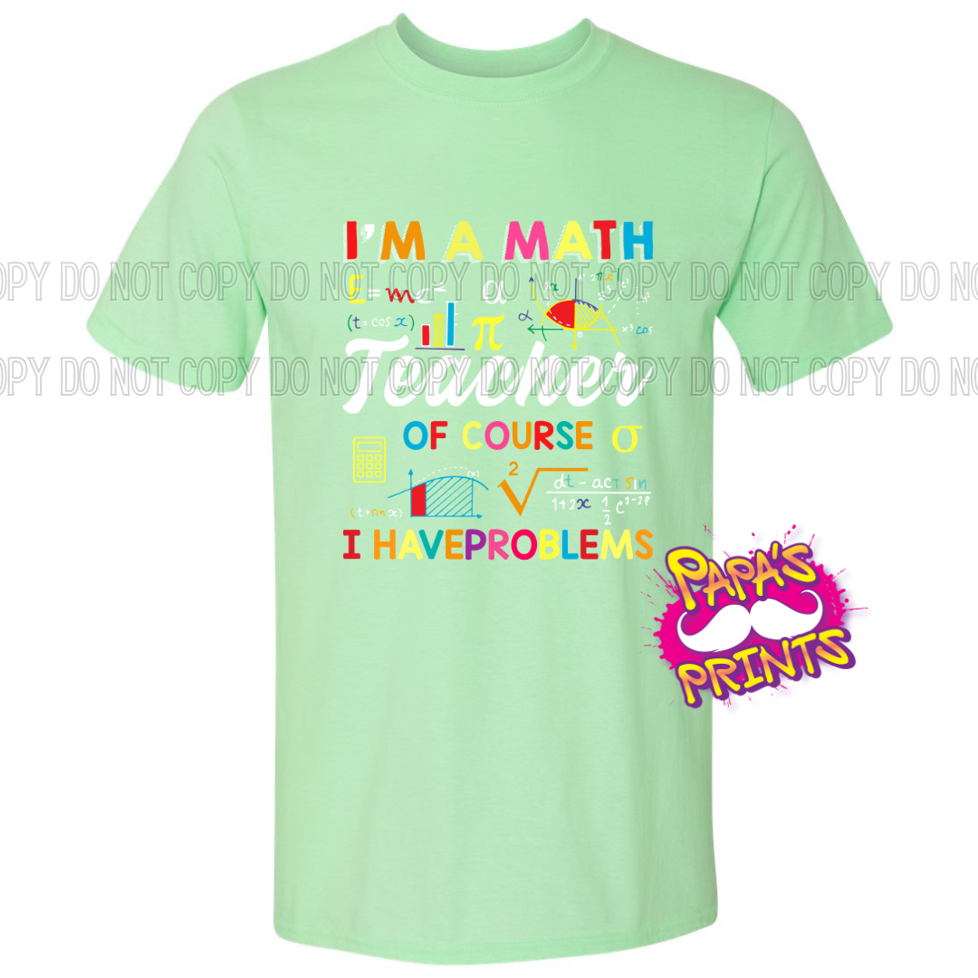Math Teacher Tee