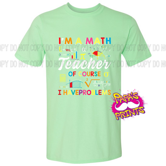 Math Teacher Tee