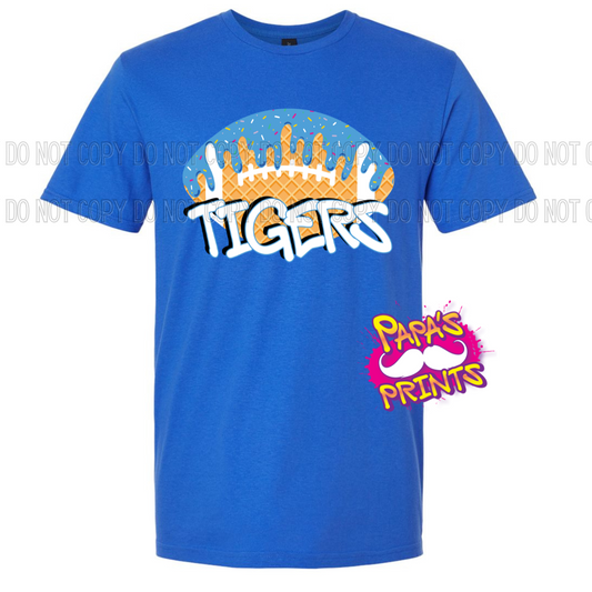 Tigers Football Drip Tee - Royal