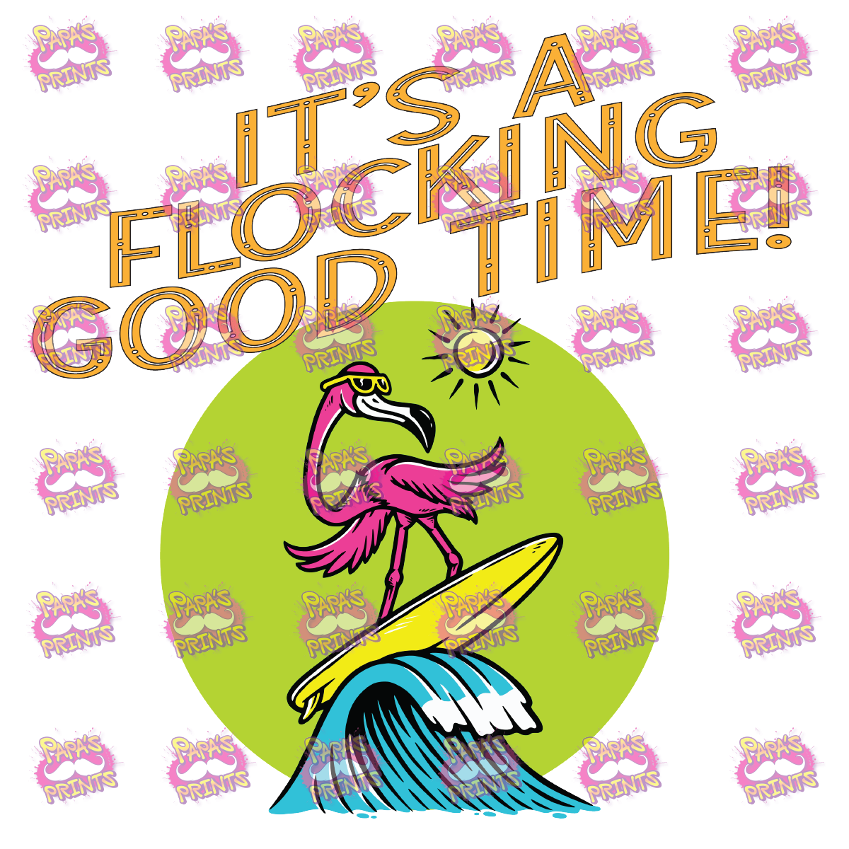 Flocking Good Time Damn Good Decal