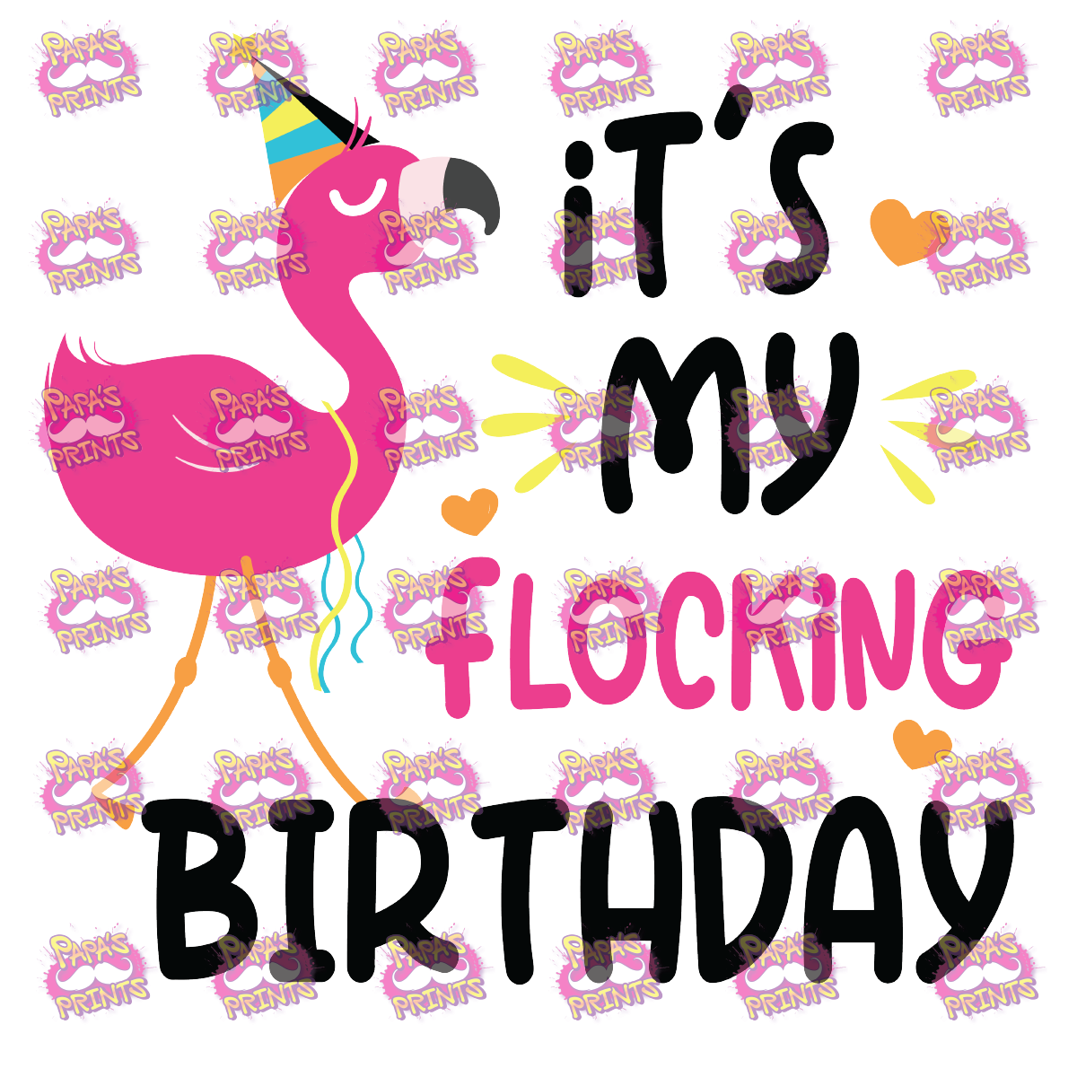 Flocking Birthday Damn Good Decal