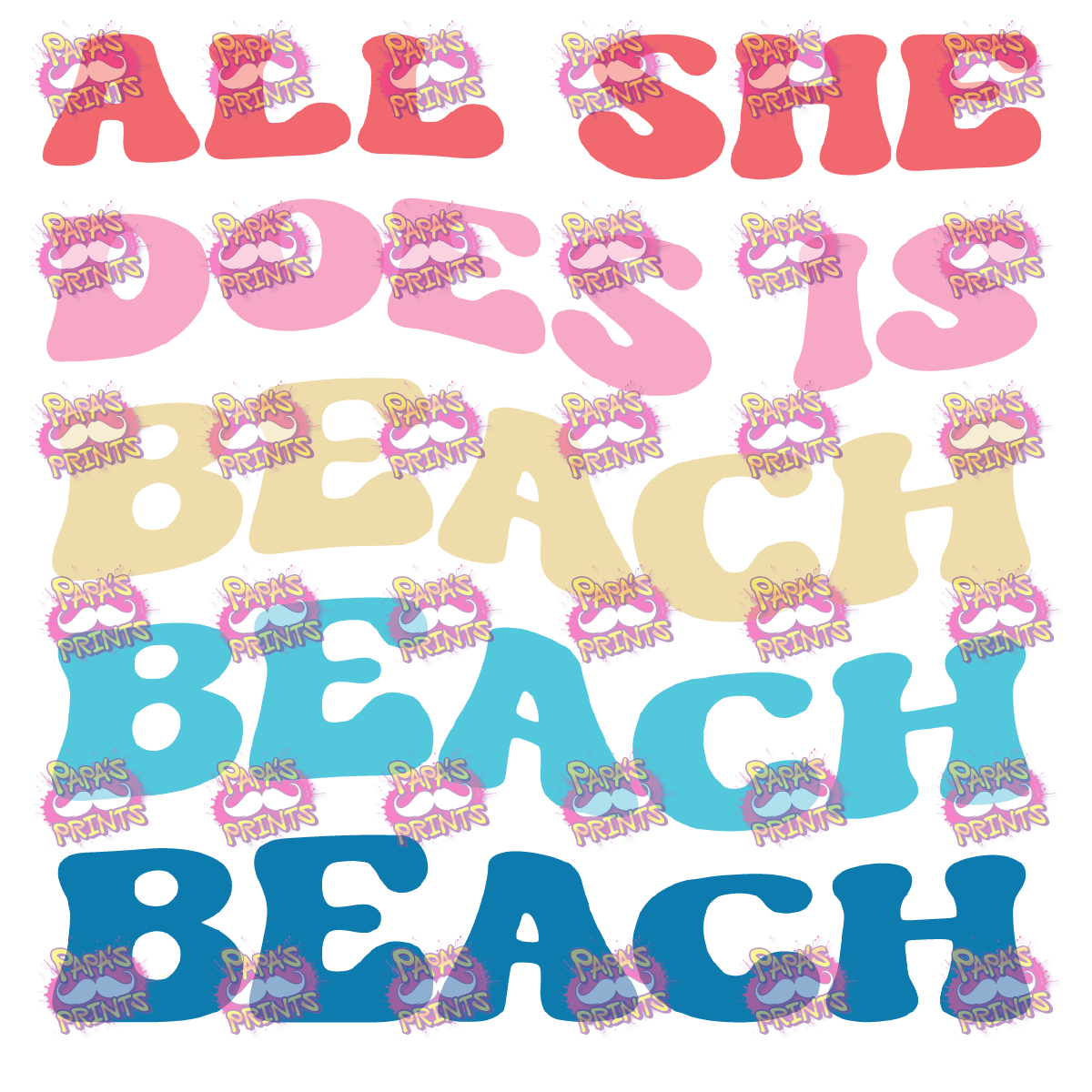 All She Does Is Beach Damn Good Decal