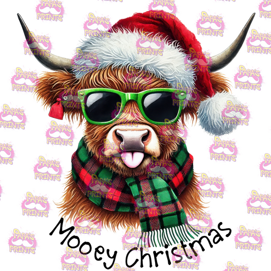 Mooey Christmas Cow Decal