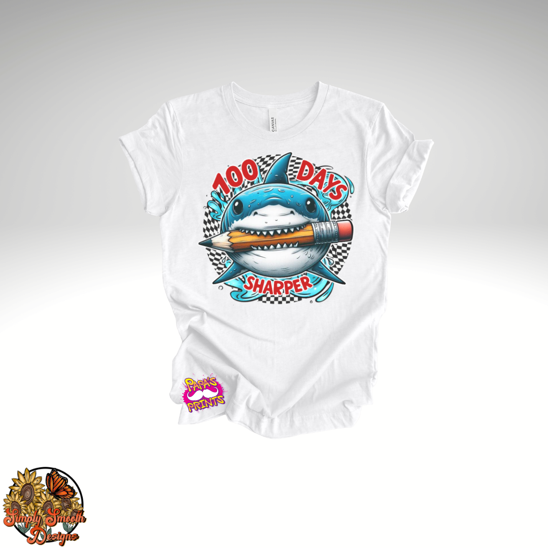 100 Days Sharper Shark T-Shirt