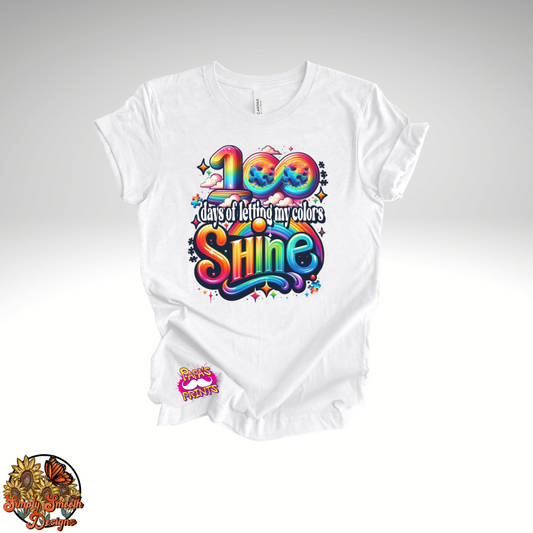 100 Days of Letting My Colors Shine Puzzle T-Shirt