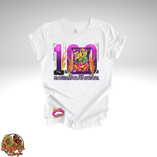 100 Flamin' Days of School T-Shirt