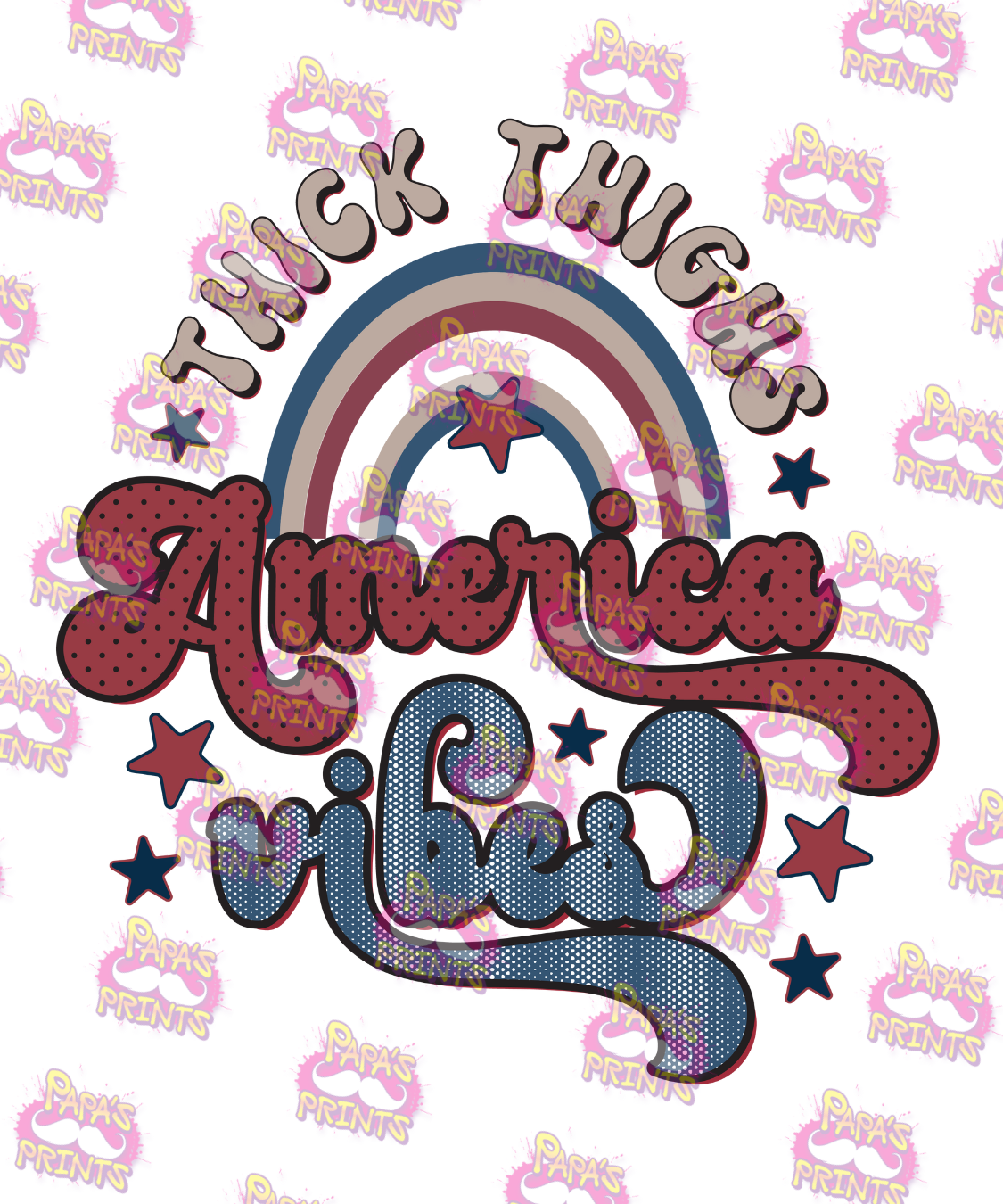 Thick Thighs American Vibes Damn Good Decal