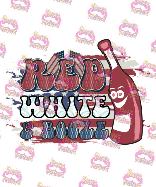 Red, White and Booze Damn Good Decal