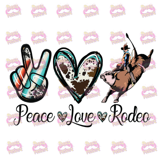 Peace, Love, Rodeo Damn Good Decal