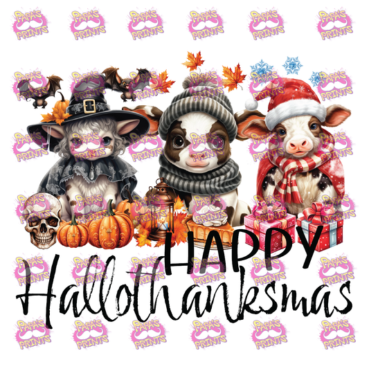 Hallowthanksmas Farm Animals Damn Good Decal