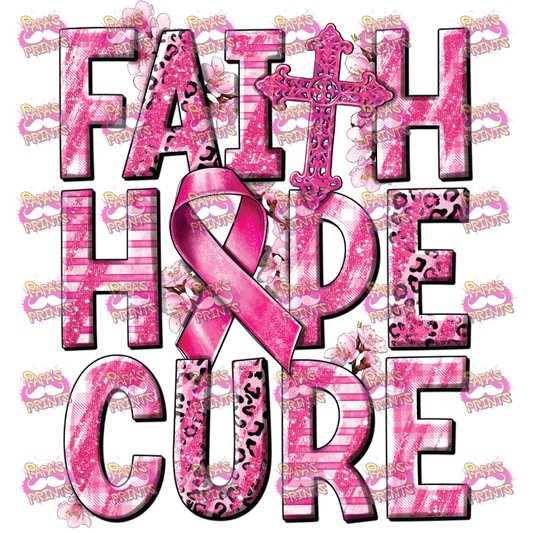 Faith Hope Cure Damn Good Decal