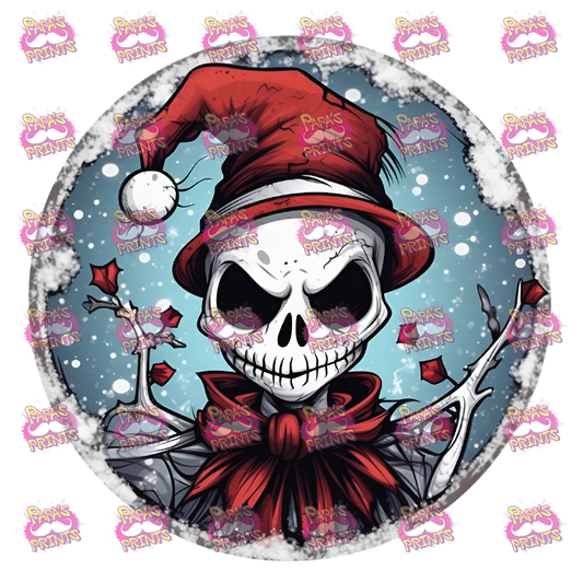 Snow Globe Skelly Damn Good Decal