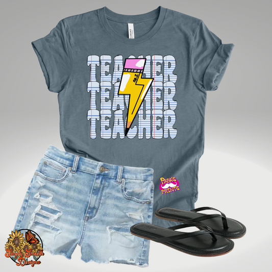 DTF Transfer - Teacher Lightening Bolt