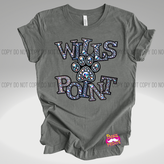 Wills Point Paw Bling DTF