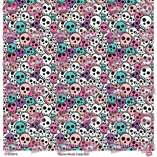 Colorful Skulls Vinyl