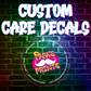 Custom Care Instruction Decals