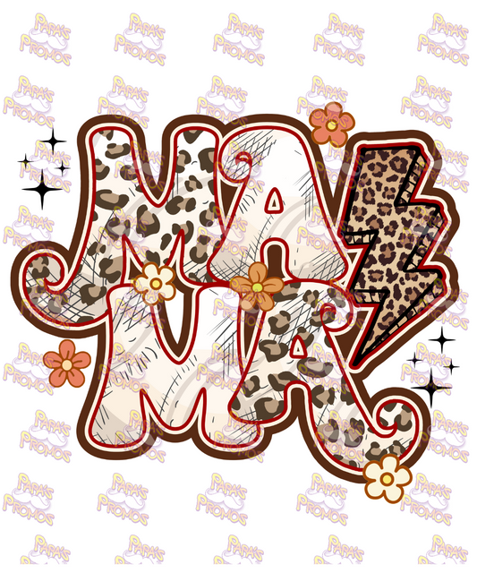 Mama Retro Leopard Damn Good Decal