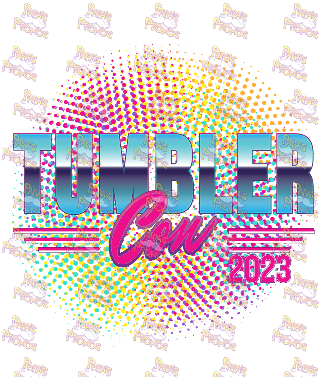 TumblerCon 2023 Dots Damn Good Decal