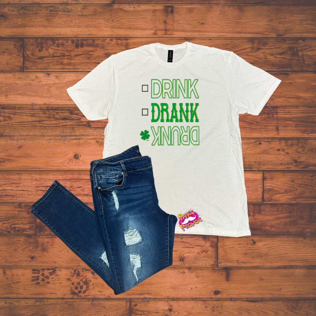 DTF Transfer - Drink, Drank, Drunk - Green