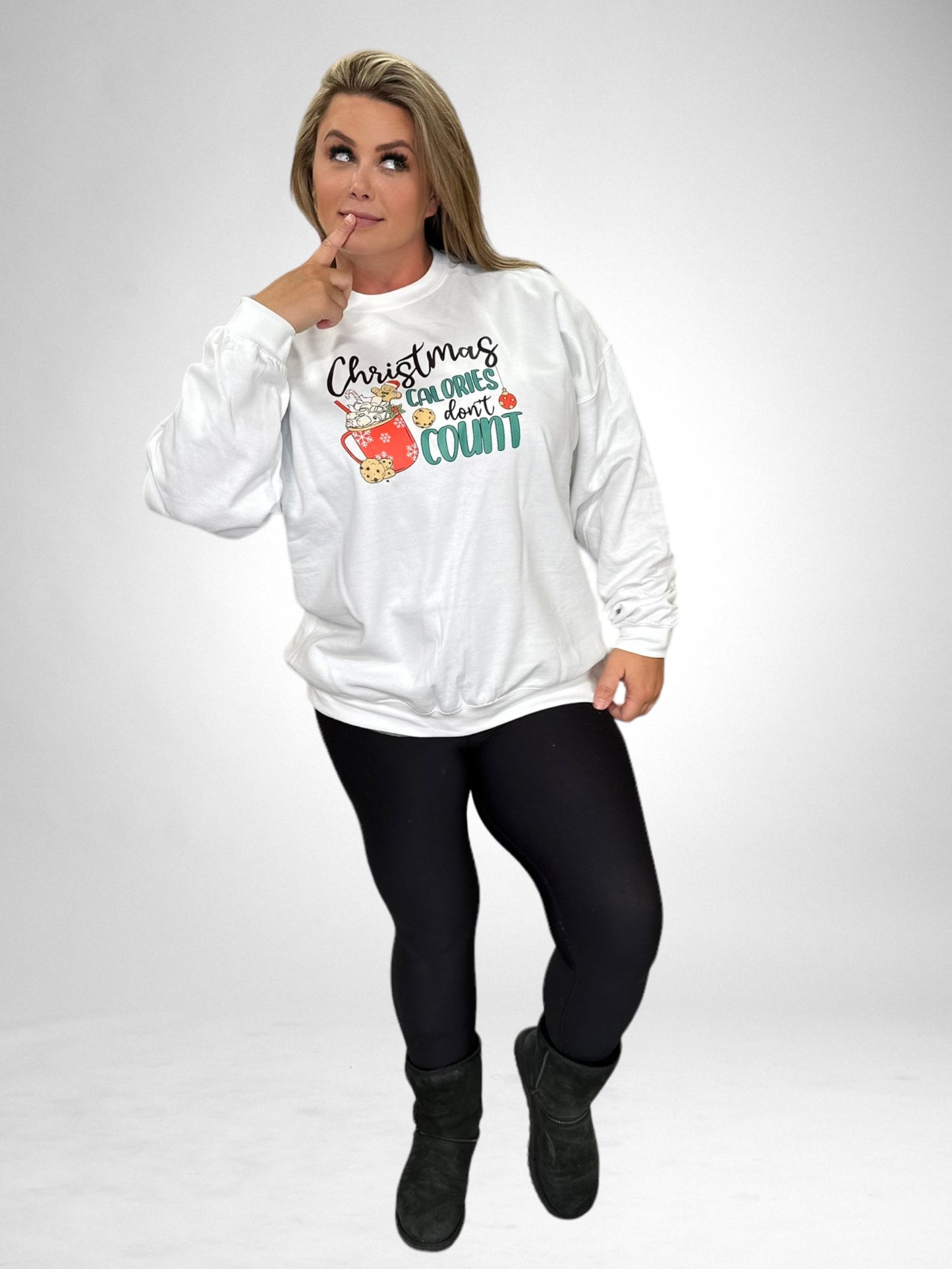 Christmas Calories Don't Count Long Sleeve T-Shirt - Gray