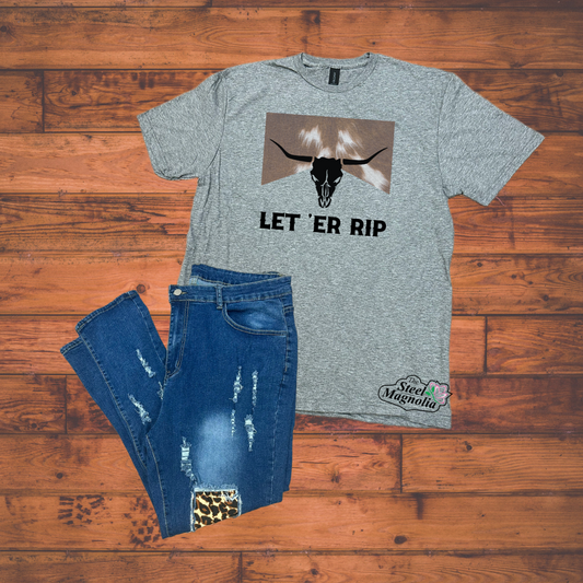 Let 'Er Rip T-Shirt - Gray