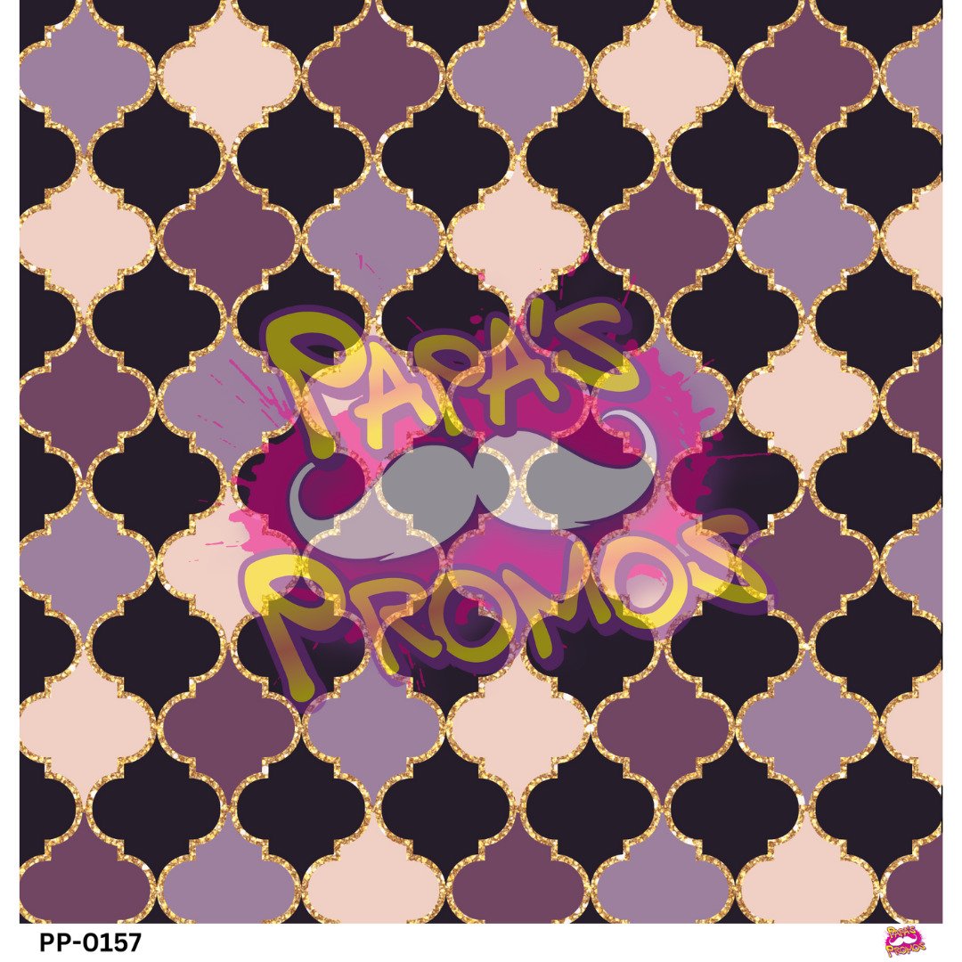 New Years Purple Pattern Semi-Transparent Vinyl