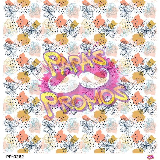 Tropical Flowers Transparent Vinyl