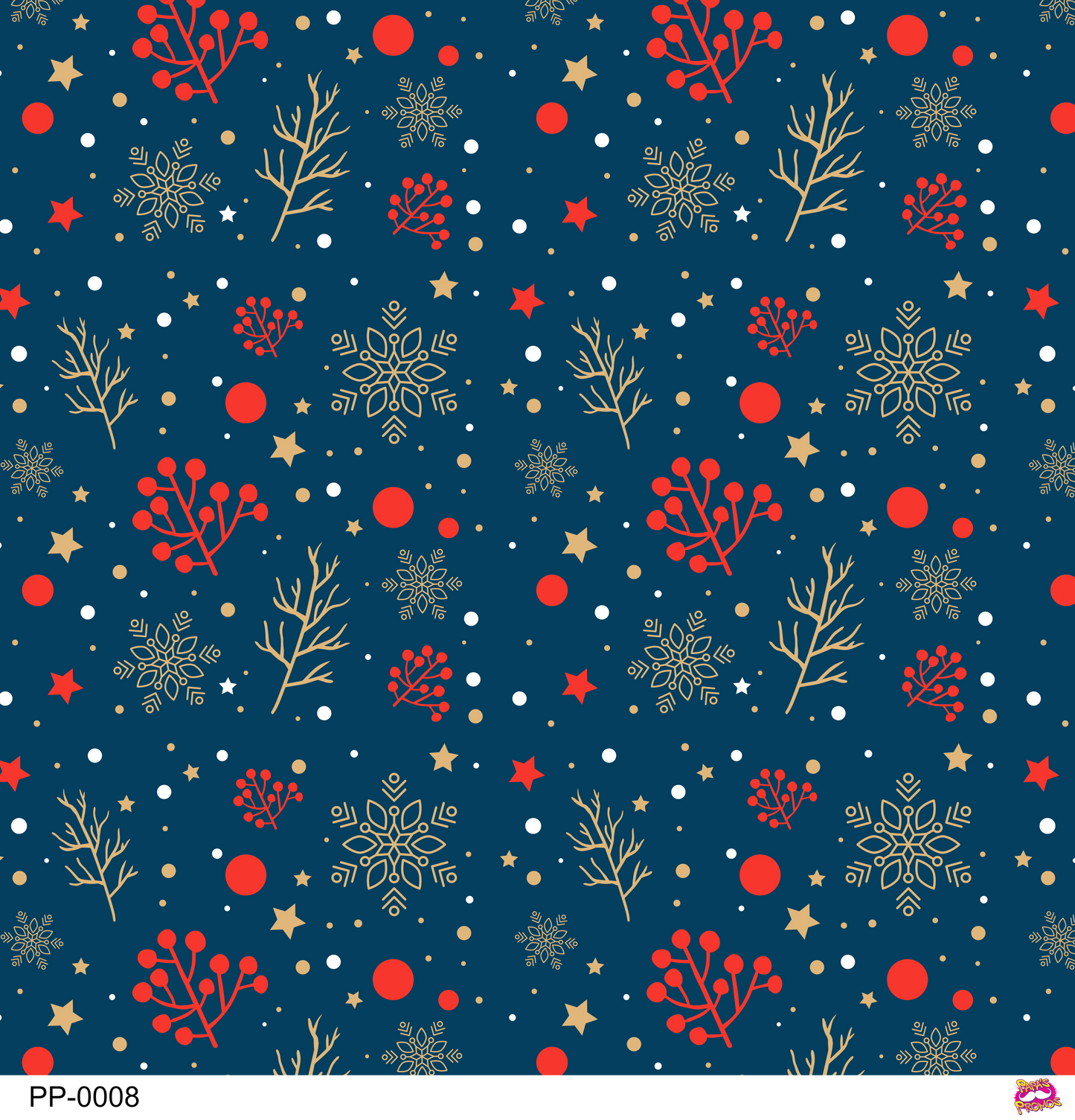 Red, Gold and Blue Winter Opaque Vinyl