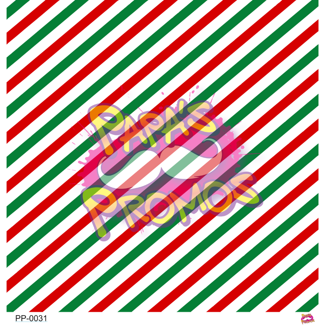 Red and Green Stripes Opaque Vinyl