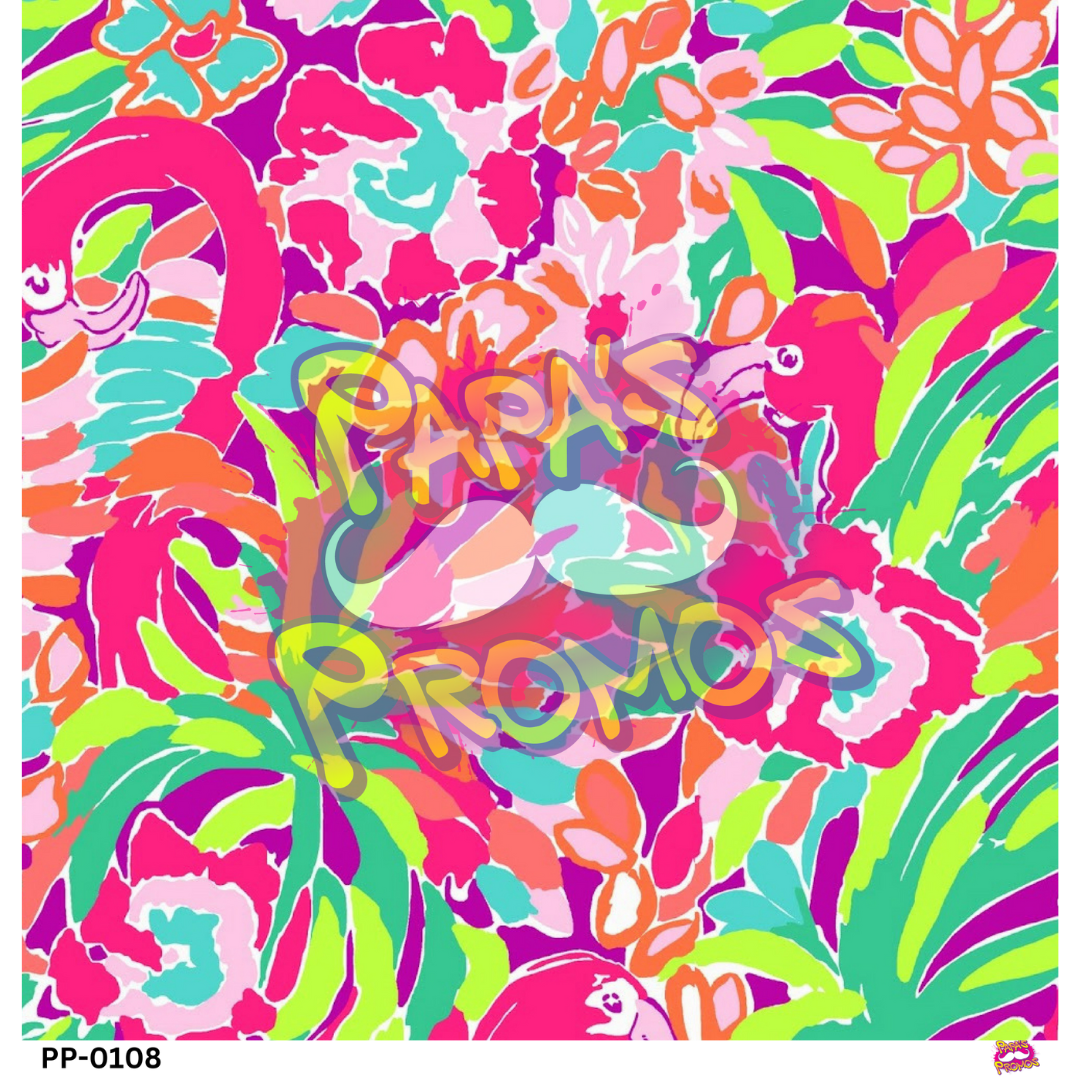 Lily Pulitzer Inspired Flamingo Vinyl