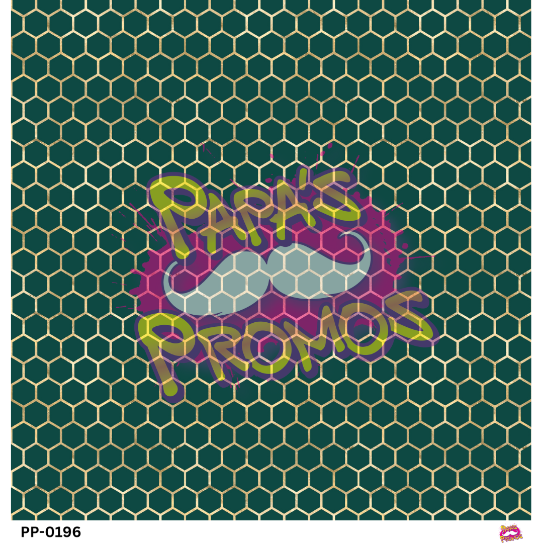 Green and Gold Honeycomb Vinyl