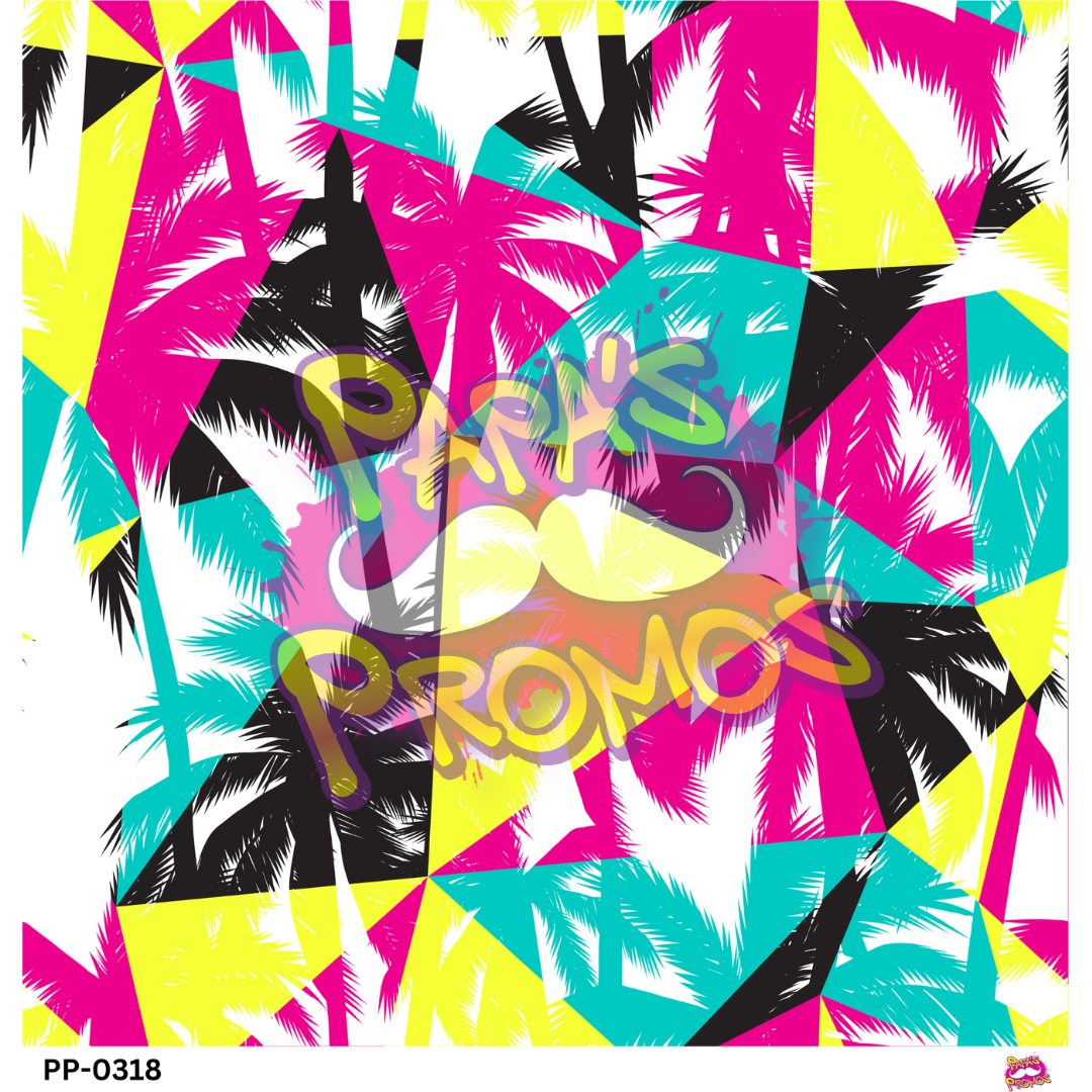 Neon Geometic Palms Vinyl