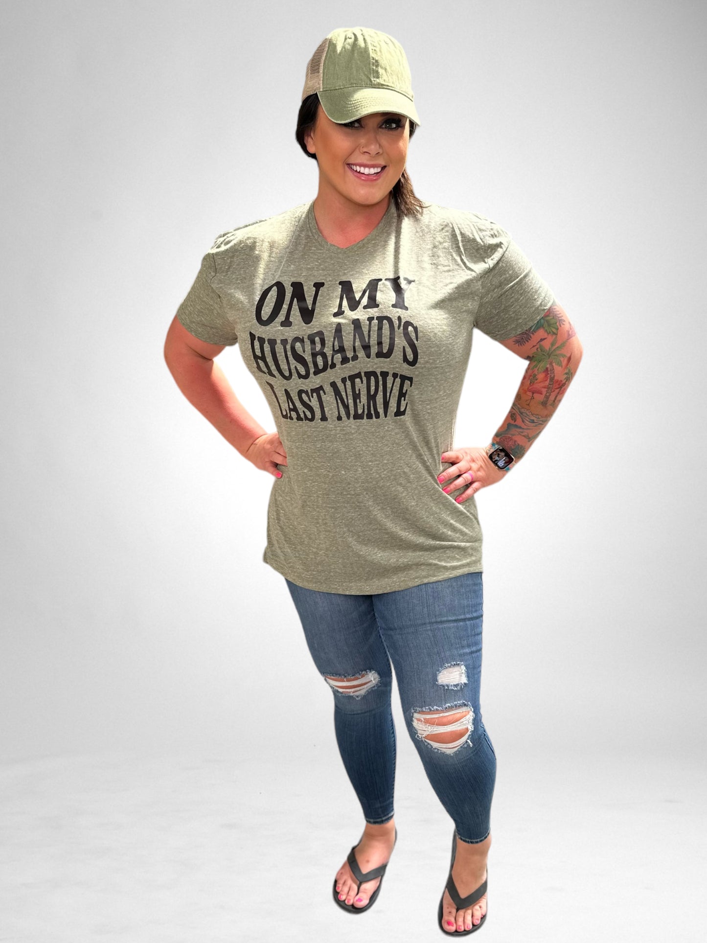 On My Husbands Last Nerve Tee