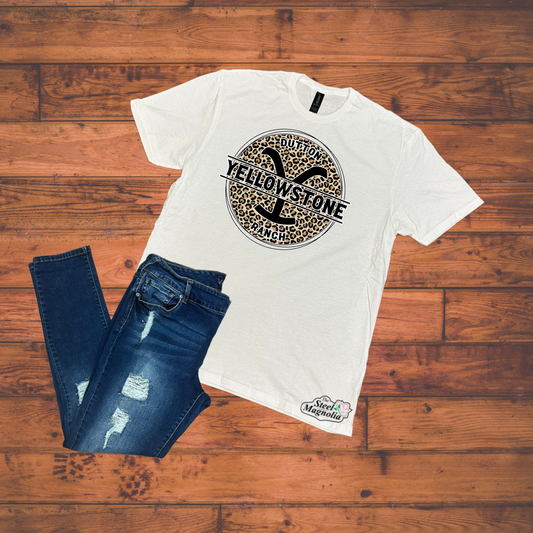 Leopard Yellowstone T-Shirt - White